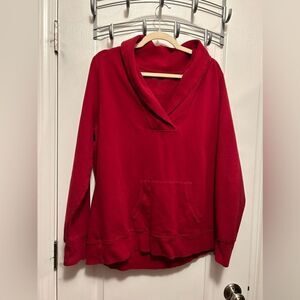 Eddie Bauer women’s 2X tall Fleece Pullover Sweatshirt red
